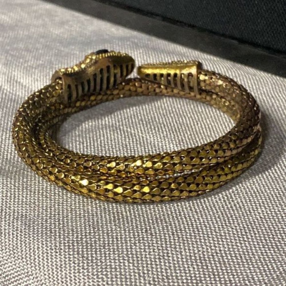 Rhinestone Encrusted Serpent Wrap Bracelet